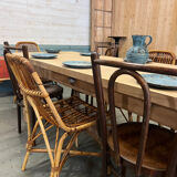 Solid oak farmhouse table