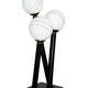 Modern floor lamp from the 1980s/1990s – metal and glass, 3 spheres