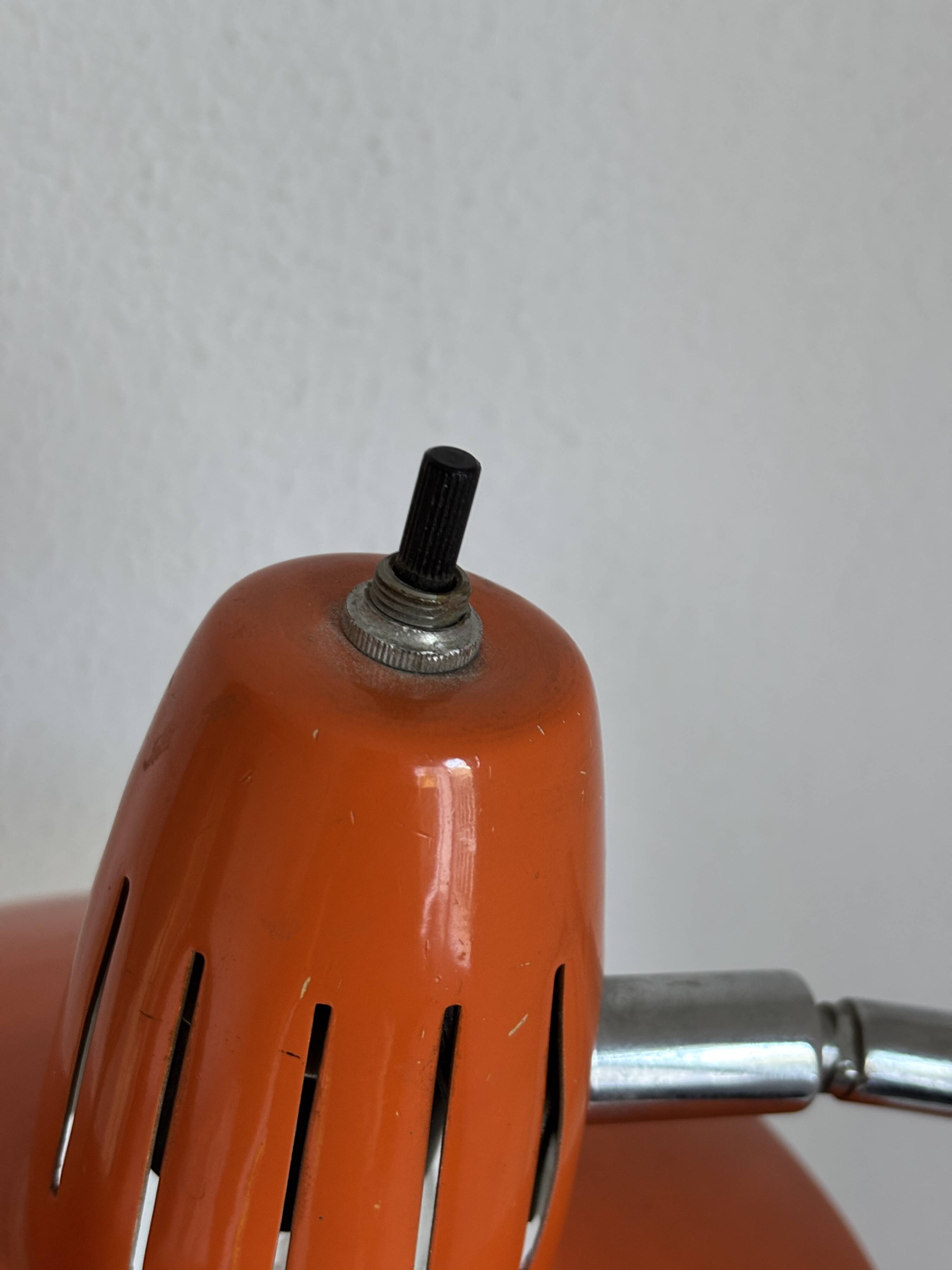 1960s vintage desk lamp Fase Faro Madrid orange - 52 cm