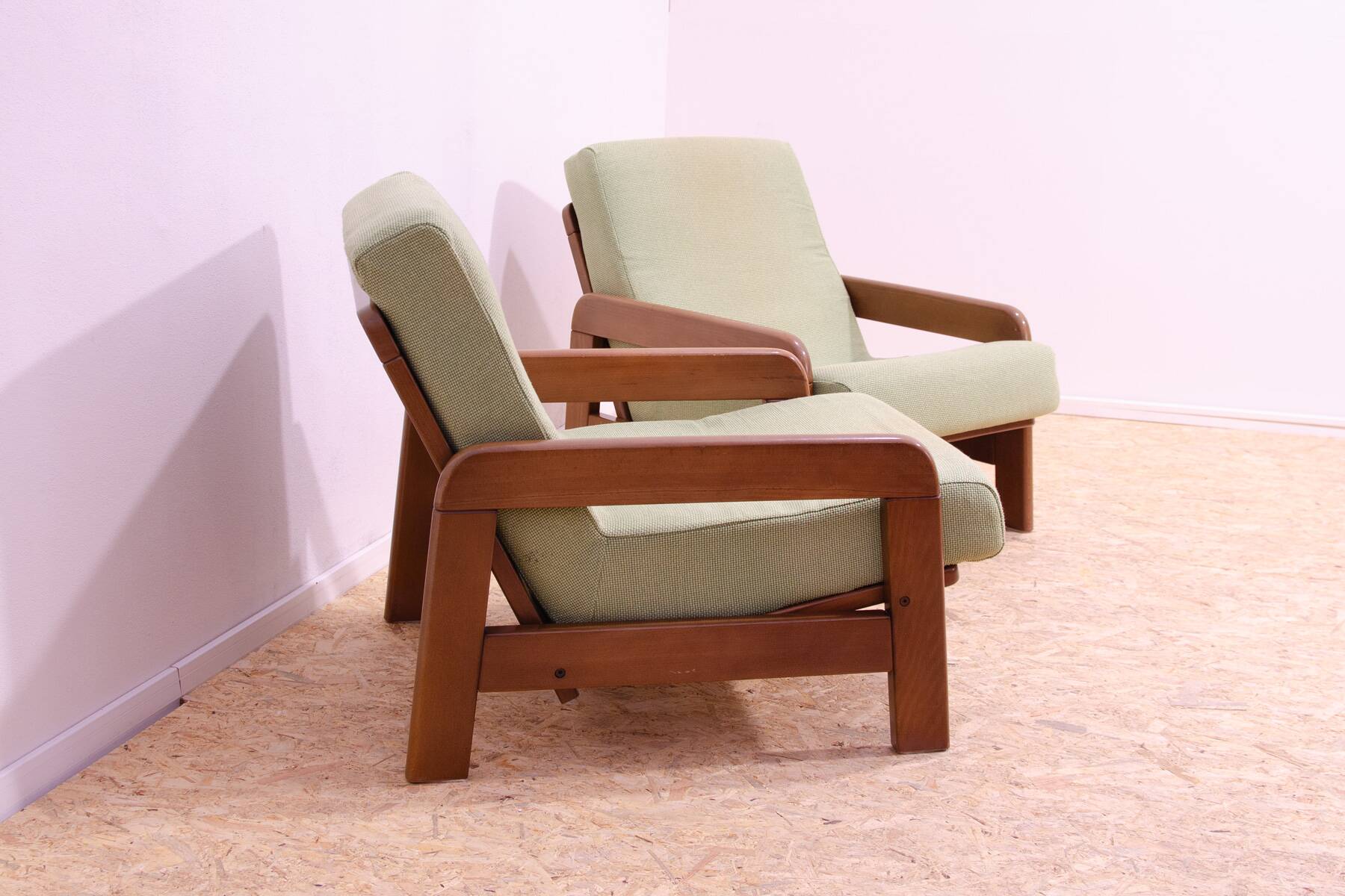 Fauteuils vintage de style scandinave, années 1980, set de 2