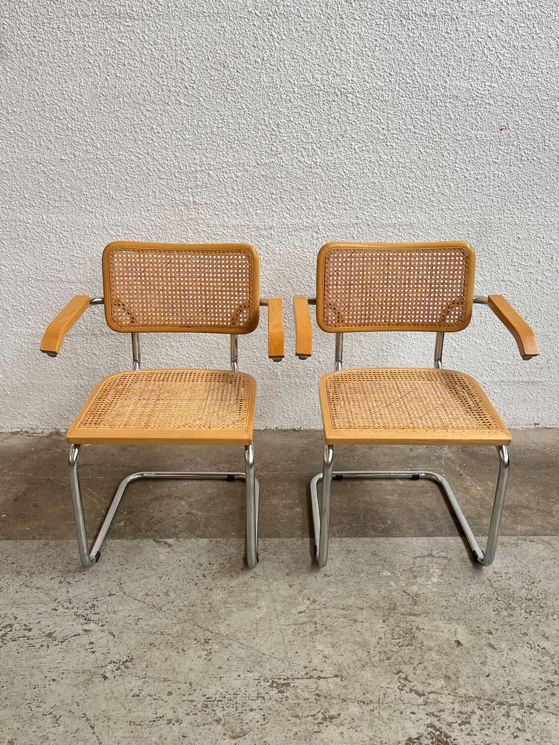 Pair of armchairs Cesca B64 Marcel Breuer