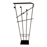 Wall-mounted metal coat rack