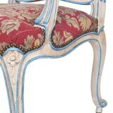 Pair of Louis XV style cabriolet armchairs