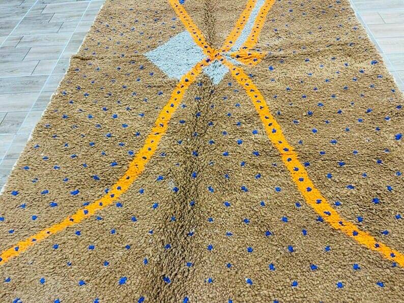 Tapis beni ouraine fait main taille 100 x 200 cm
