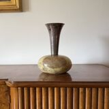 Mid-century cream parchment vase, Aldo Tura Italy 1950s