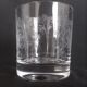 Set of 6 whisky glasses engraved with floral motifs