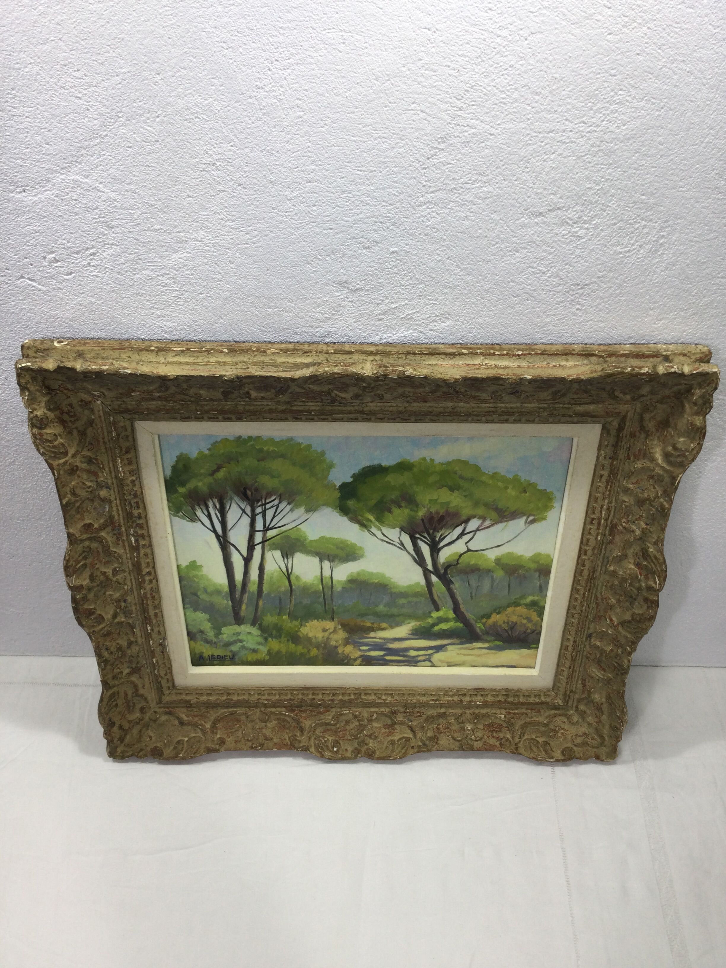 A. ledieu - oil on canvas saint raphael