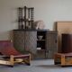 Francesco Lucianetti, Lounge chairs in leather and elm, Italian modern, 1960s