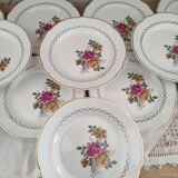 Set of 12 dessert plates Sarreguemines model Gérardmer