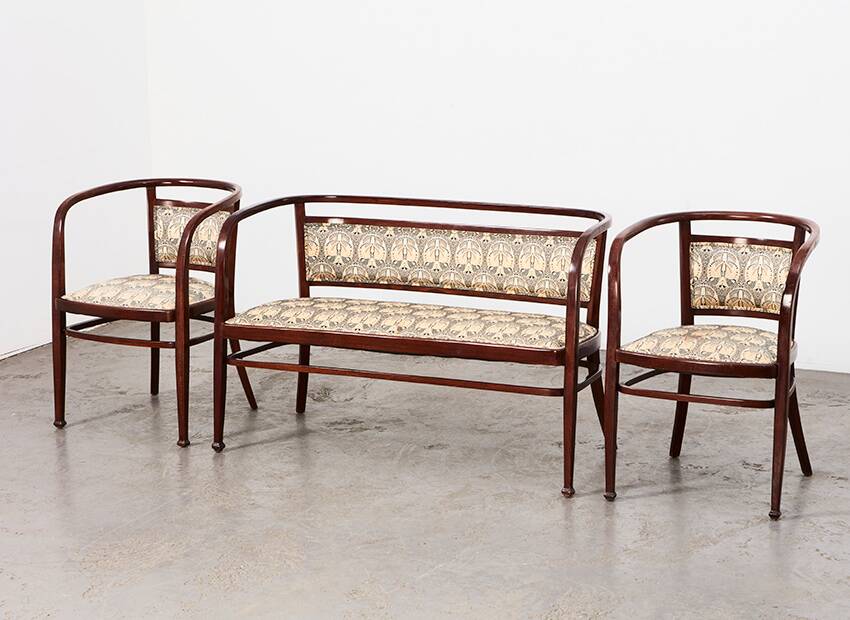 Otto Wagner Wiener Secession Seating Set for Mundus Austria 1903