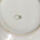 Set of 9 flat plates in Limoges porcelain, white and gold