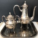Silver metal coffee service