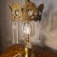 Lampe en bronze et laiton à pampilles en verre, 1960-70