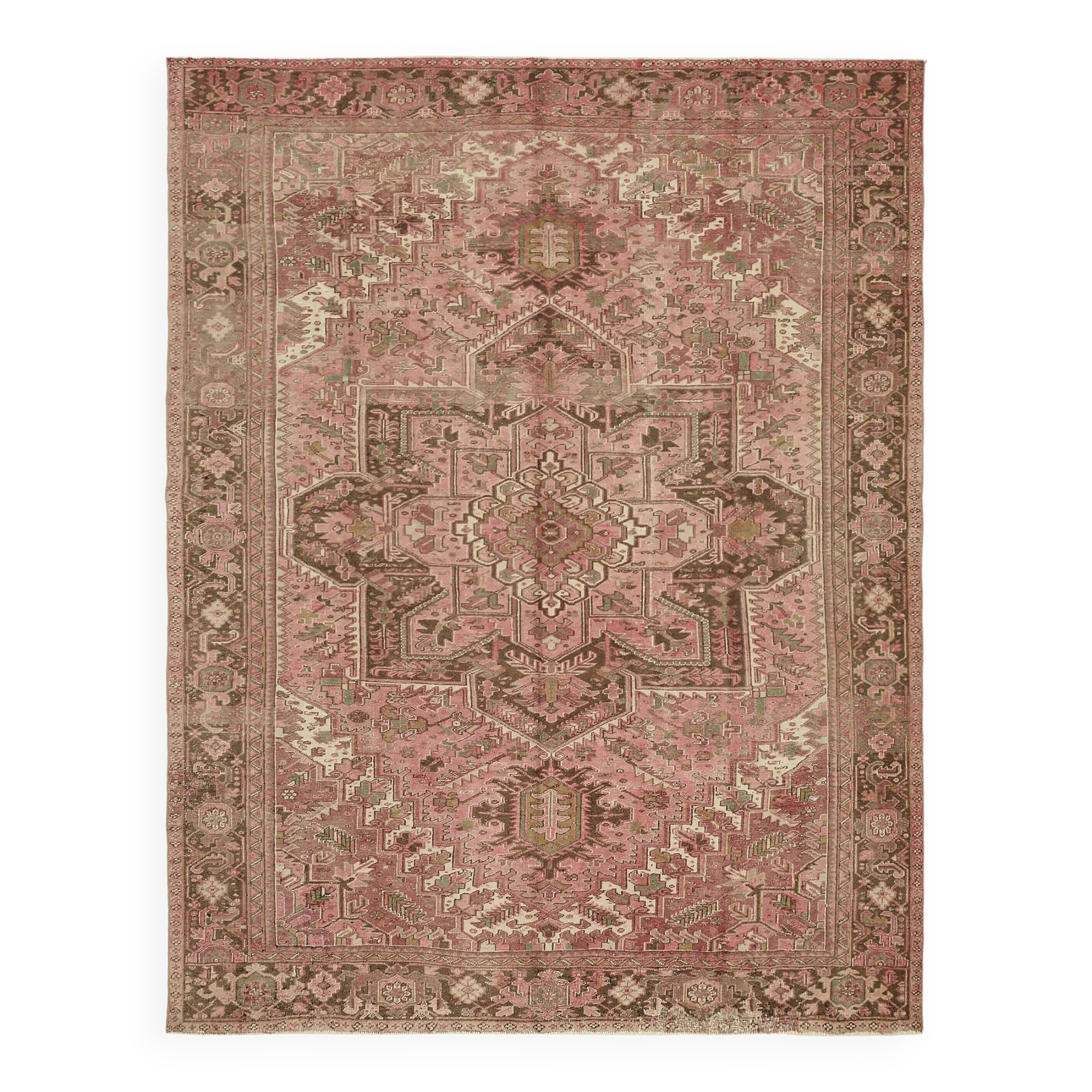 1970s 302 cm x 383 cm beige wool carpet