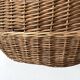 Vintage basket in woven wicker and scoubidou wire