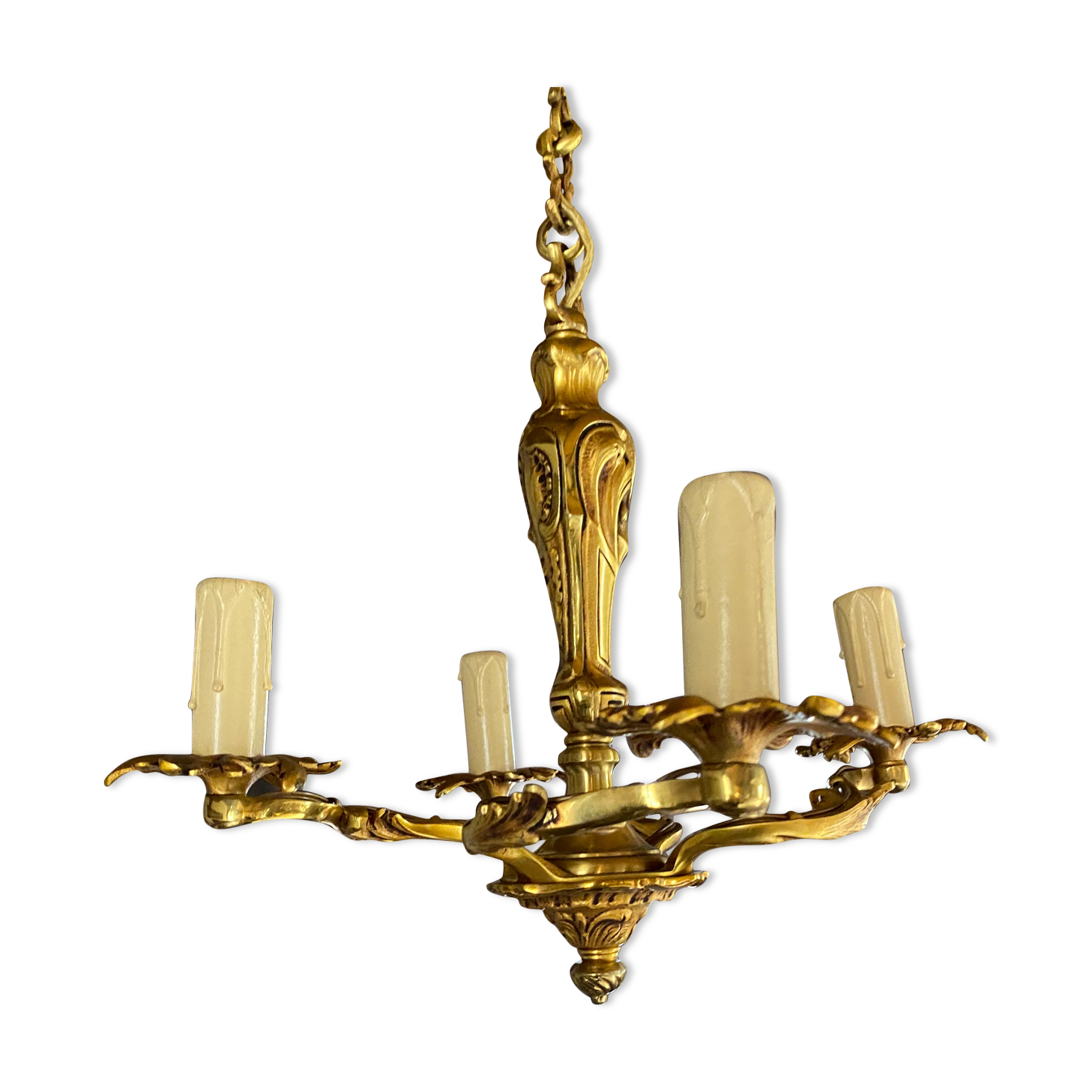 Gilded bronze chandelier Louis XV