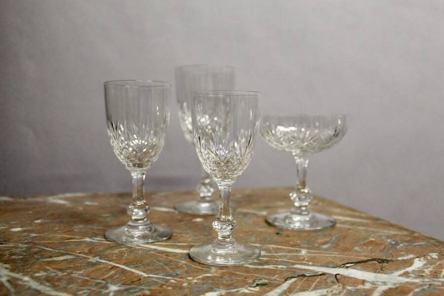Crystal glass service Saint Louis Model MASSENET 54 pieces