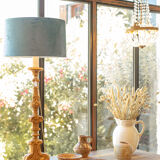 19th century carved gilded wood lamp