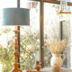 Lampe en bois doré sculpté époque 19ème
