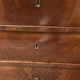 Empire chest of drawers, early 19th century period in mahogany veneer