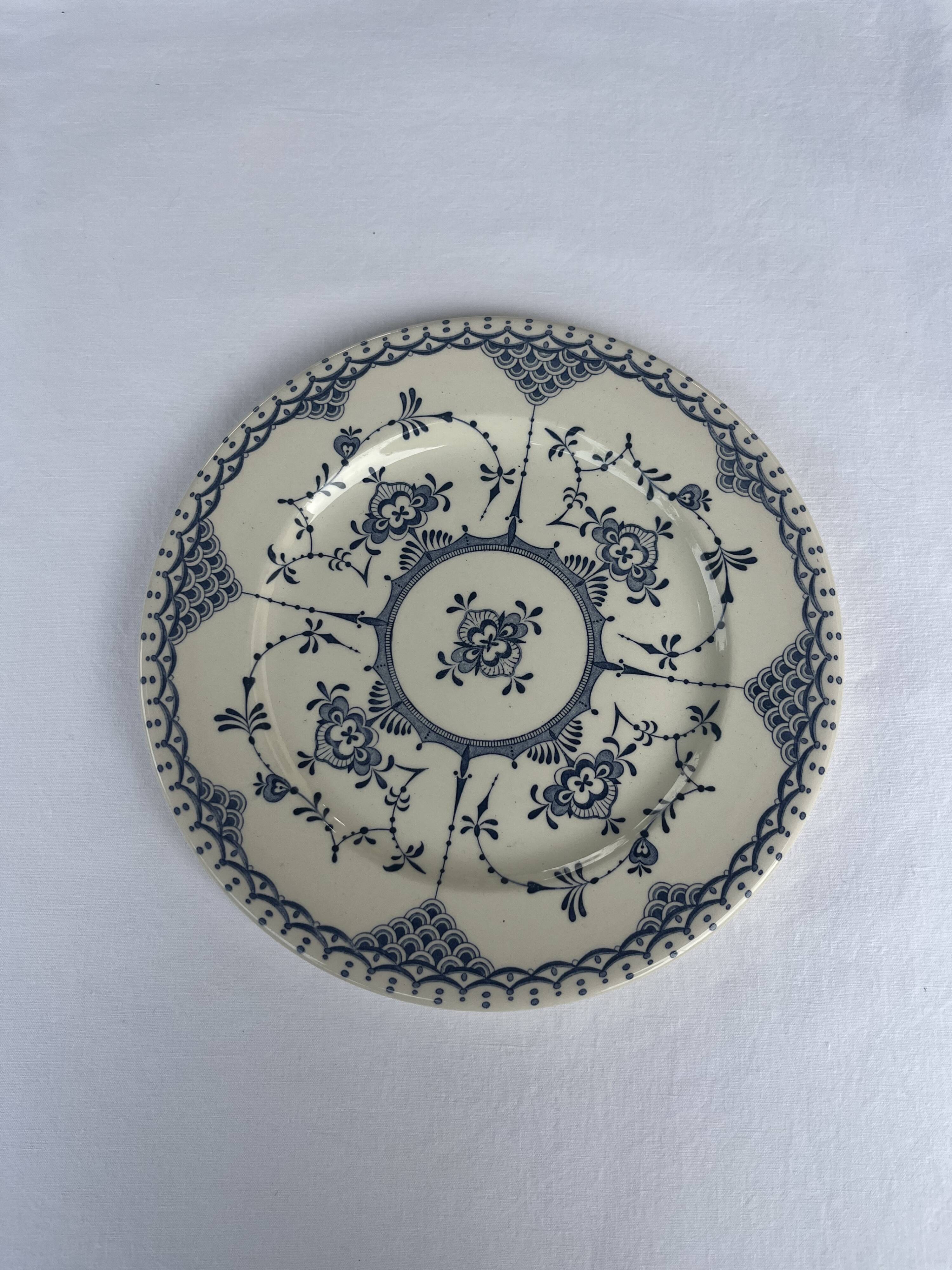 Blue english plate