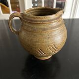 Stoneware pitcher signed JG