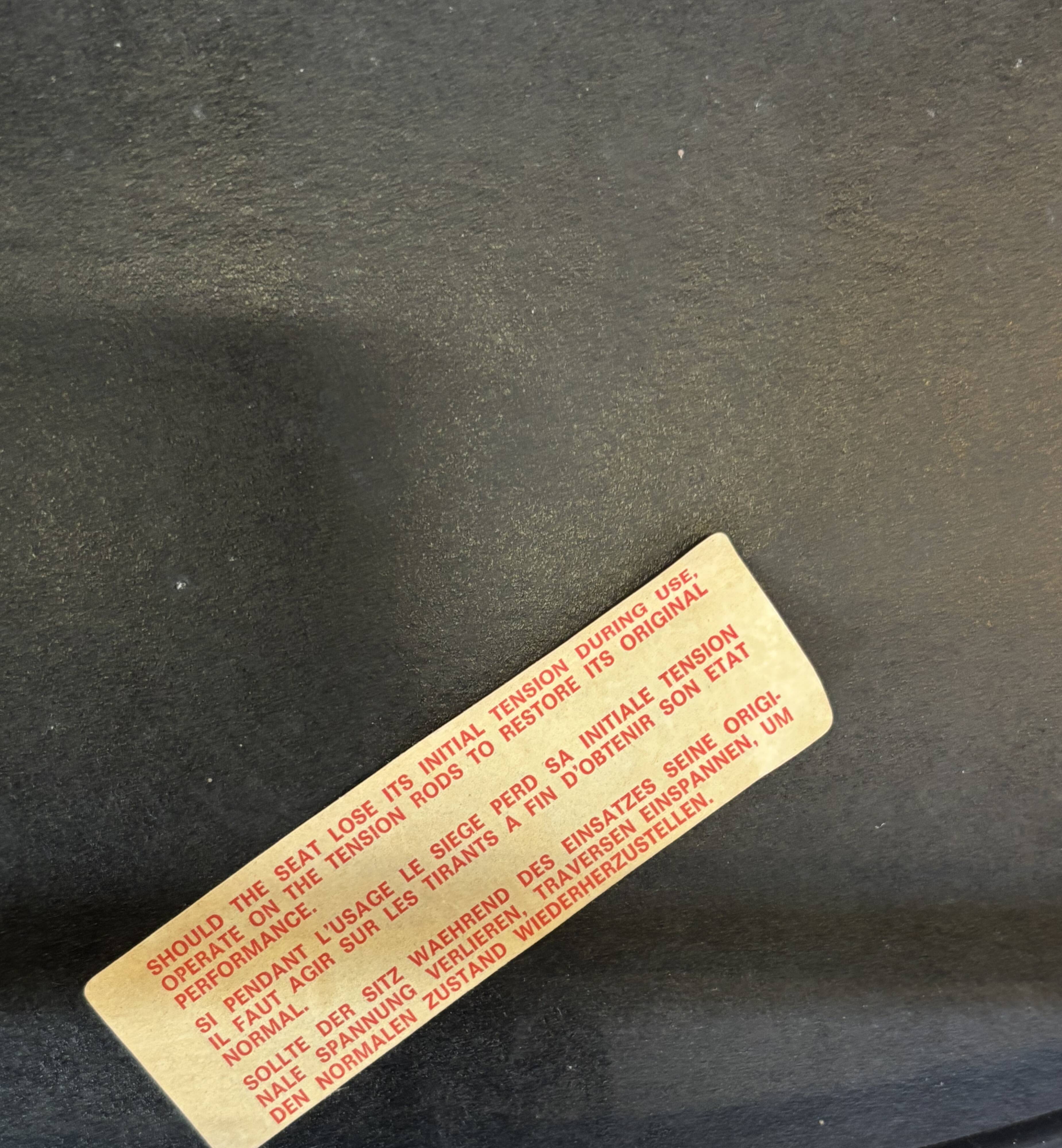 Vintage Black Leather & black frame Italian Modern Barstool