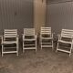 Garden white wood armchairs