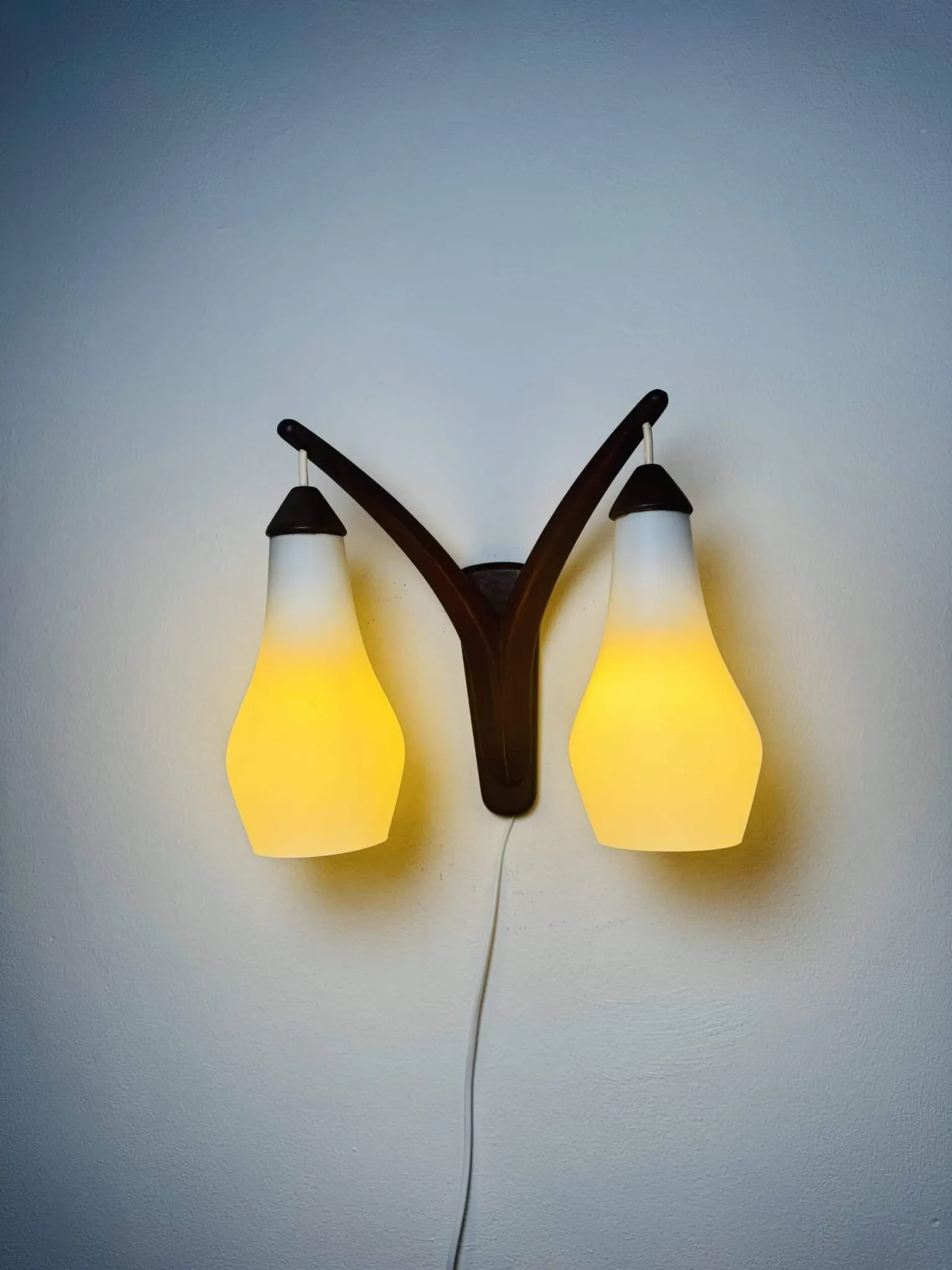 Double-Arm Wall Lamp By Uno & Östen Kristiansson For Luxus, Sweden, 1960S