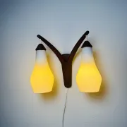 Double-Arm Wall Lamp By Uno & Östen Kristiansson For Luxus, Sweden, 1960S