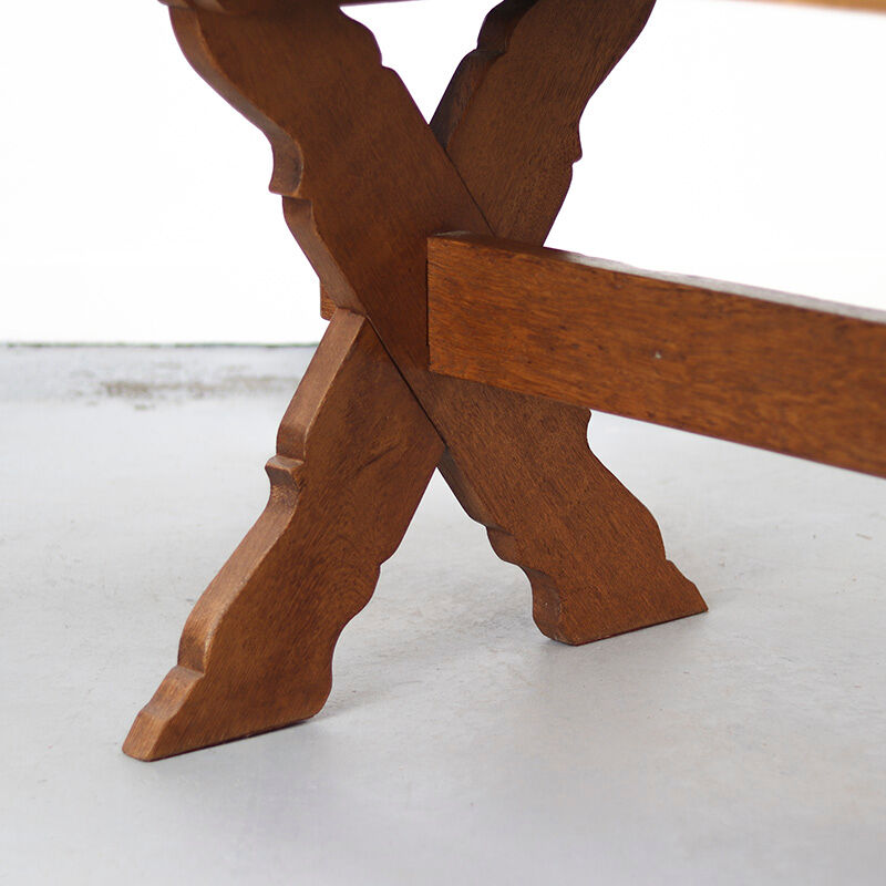 Vintage Rustic Brutalist Dining Table