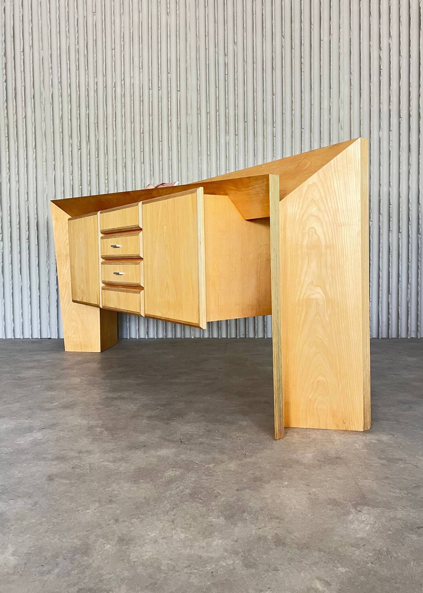 Handmade Asymmetrical Sideboard | 1980s