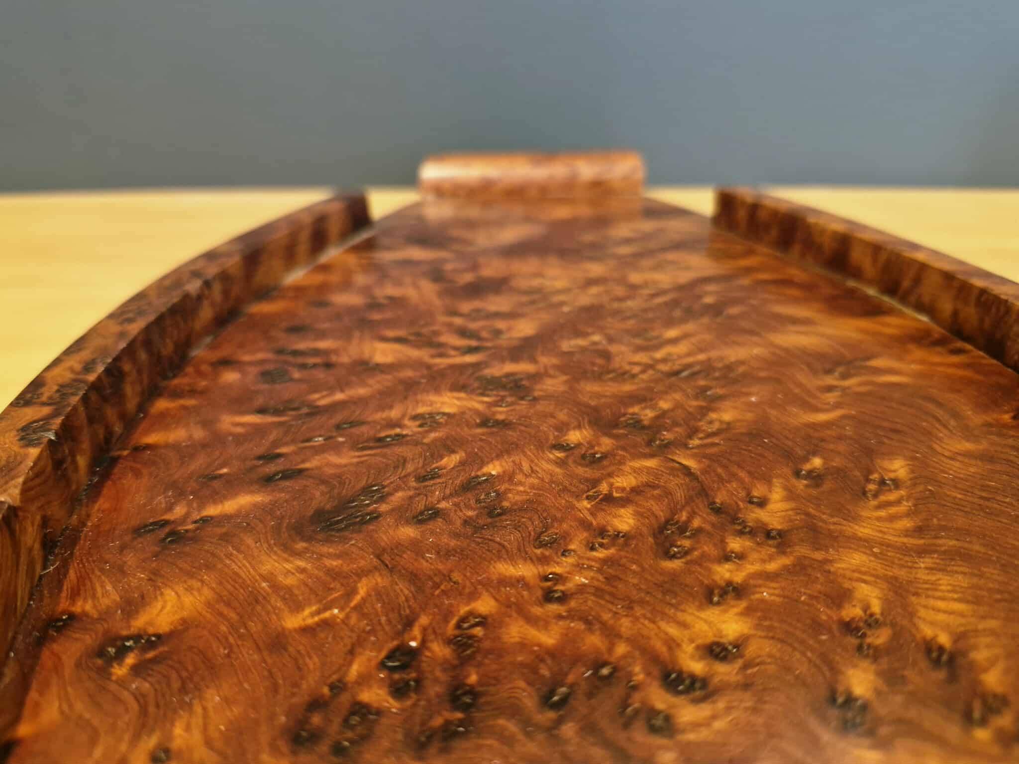 Office organiser / Wooden thuya catchall