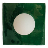 Applique murale en céramique Globe Tile - Carré Coco - Green