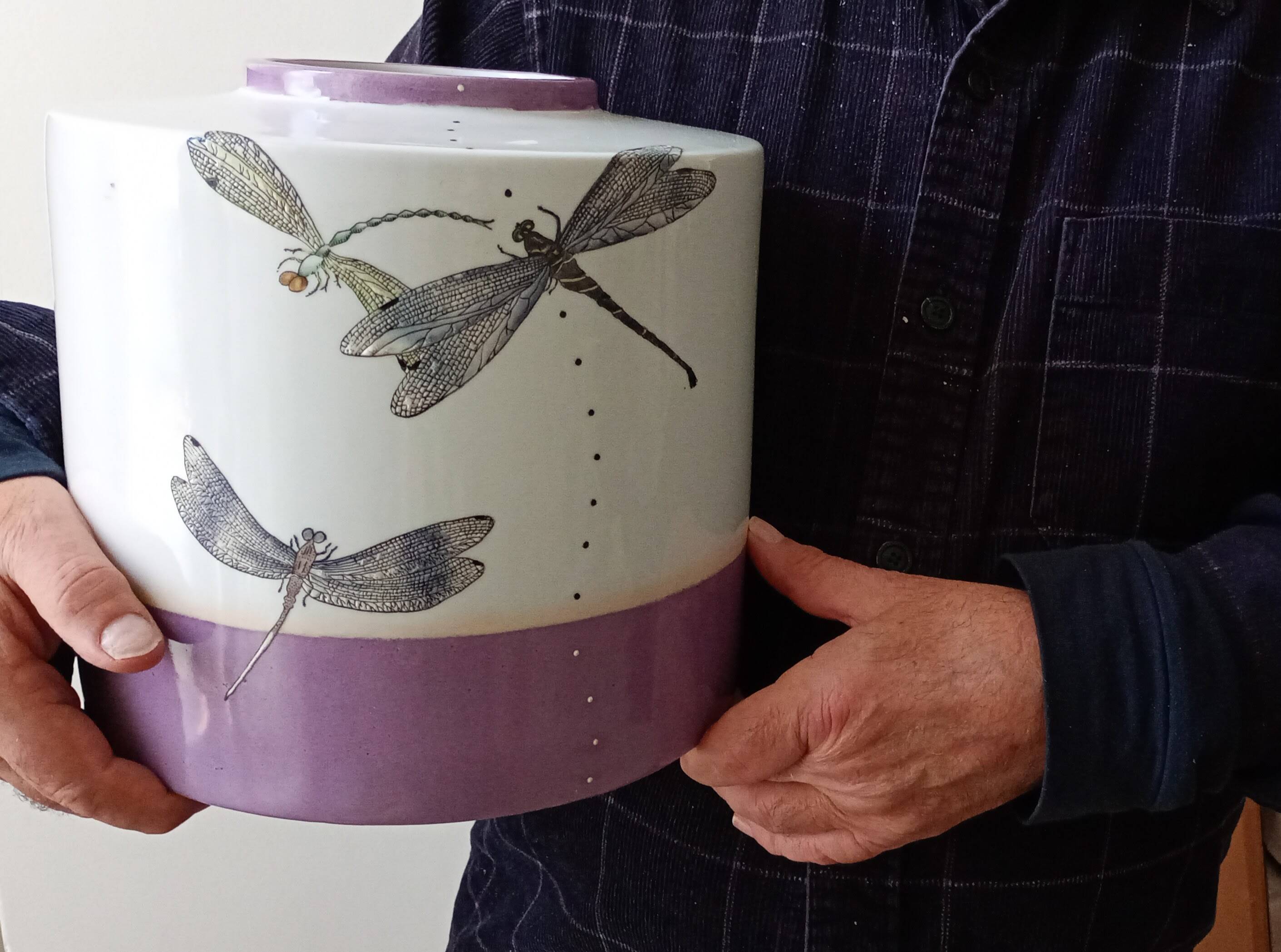 grand vase libellules Fabienne Jouvin.Asiatides 1999