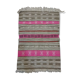 Grey and pink kilim carpet handmade 70x100cm