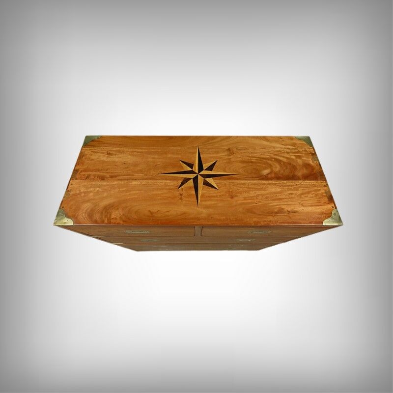 Marine commode in solid mahogany, India – 20th century