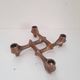 Brutalist bronze candlestick