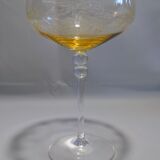 5 colored champagne glasses