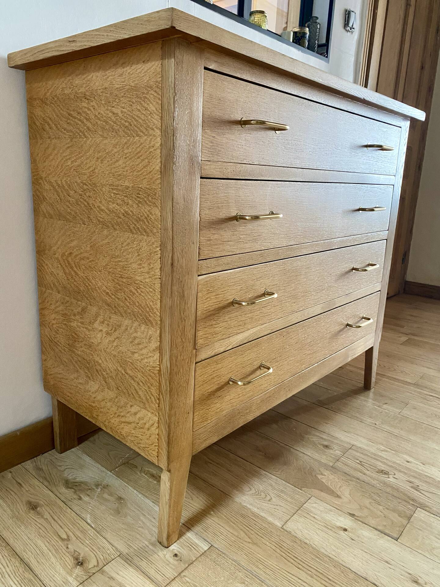 Commode années 50 en chêne clair
