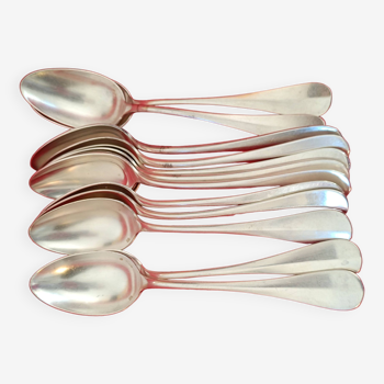 12 silver-plated spoons. classic model.