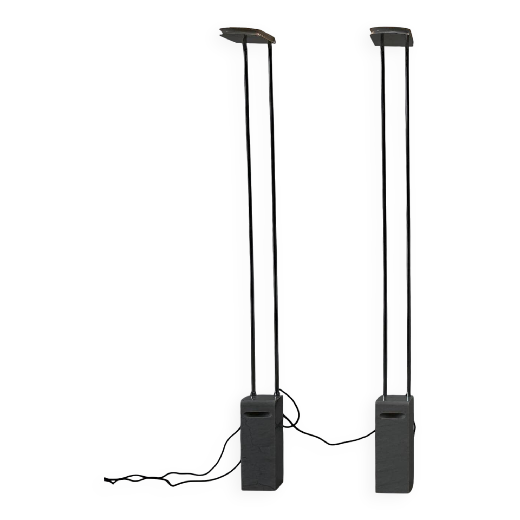 Pair of Skipper floor lamps by Bruno Gecchelin