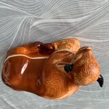 Earthenware buffalo terrine by Michel Caugant