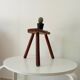 Tabouret tripode vintage en bois