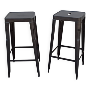 Paire de tabourets en - noir