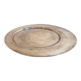 Dish from the Forms series in silver-plated metal by Gio Ponti for Cleto Munari, 1970s.