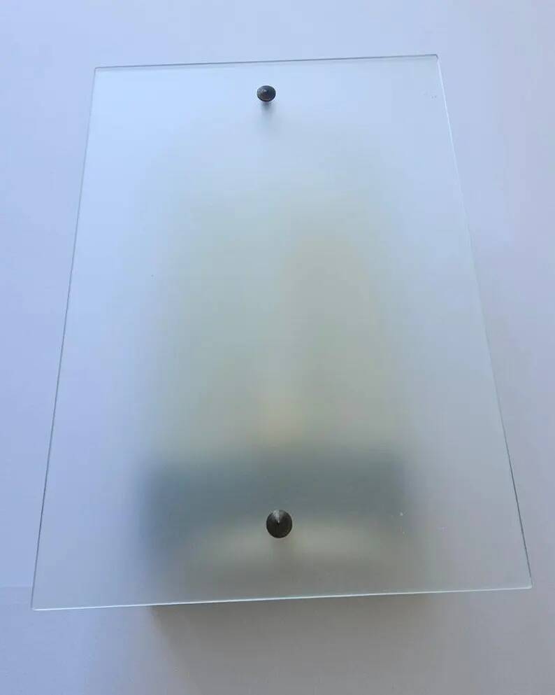Pair of Rare Midcentury Glass Wall Lamps, Germany, 1970s
