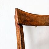 High chair in varnished wood 50s
