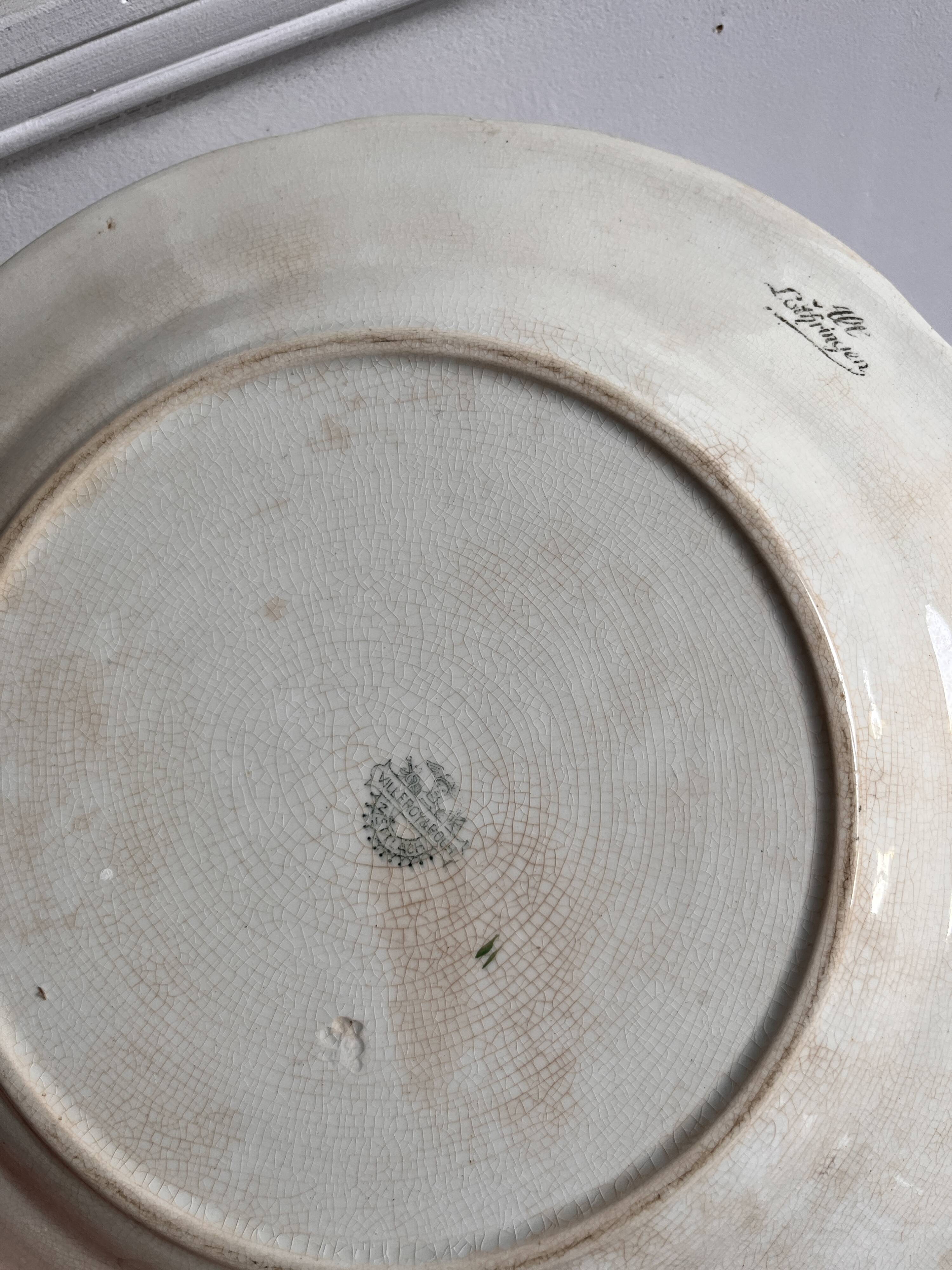 Plat Villeroy & Boch rond Mettlach