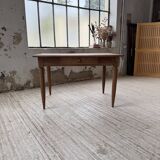 1950s walnut bistro farmhouse table